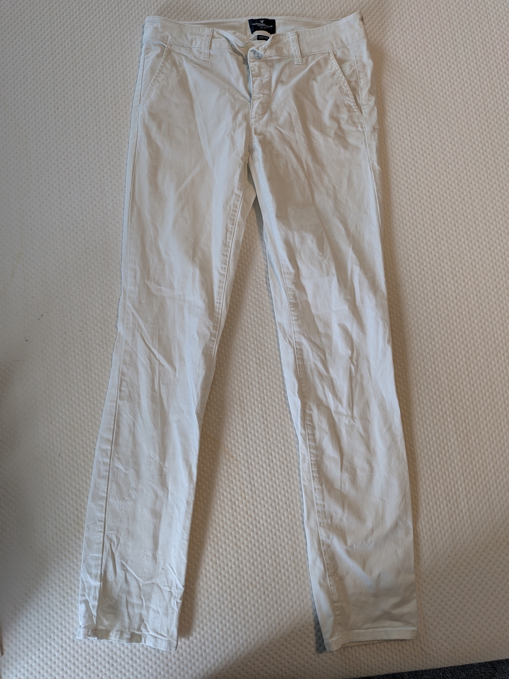 American Eagle Outfitters White Stretch Chino Pants